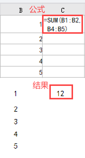 SUM函数示例